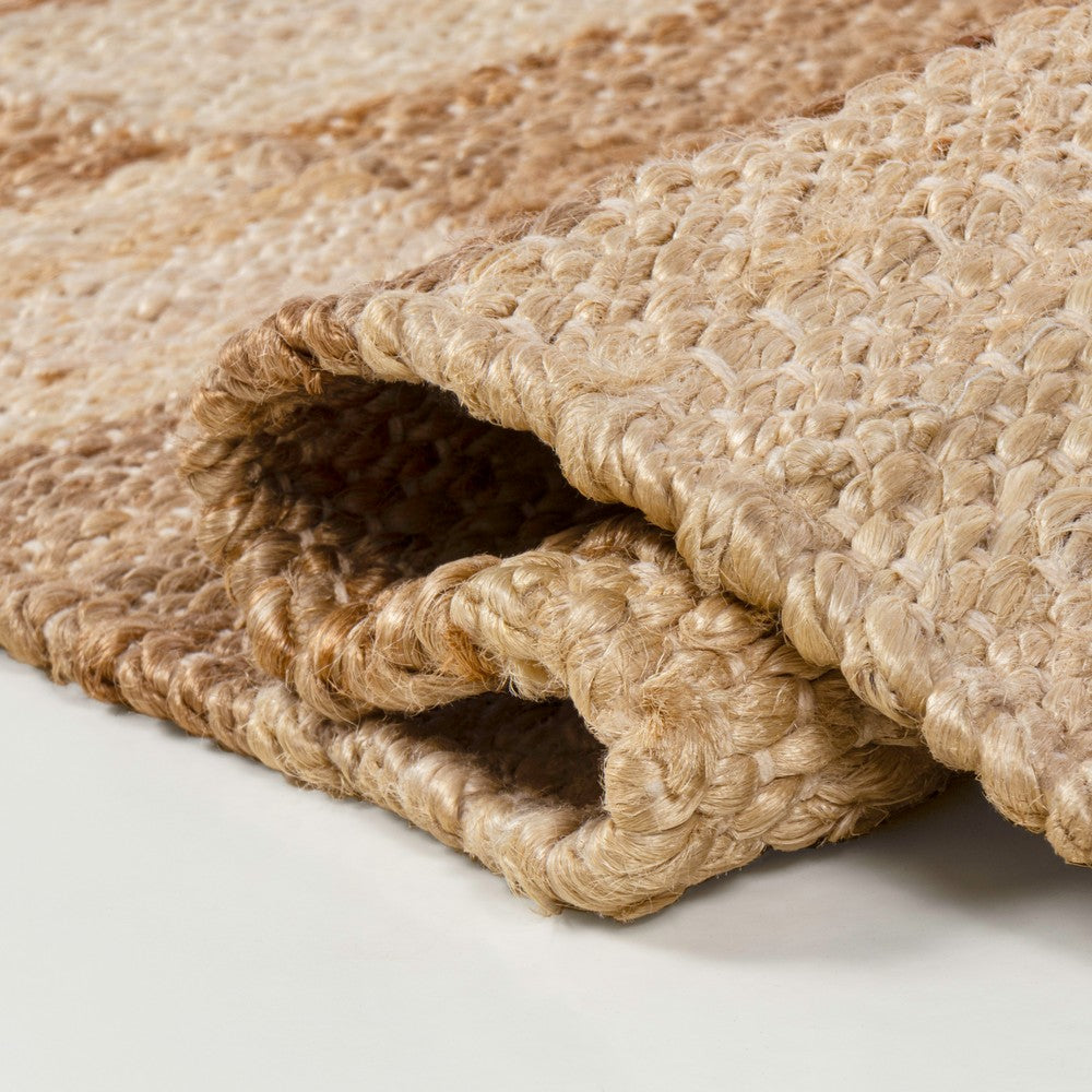 Rudra Modern Farmhouse Woven Jute Checkerboard Area Rug
