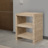 Martin Coastal Bohemian Rattan/Wood 3 Tier End Table