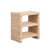 Martin Coastal Bohemian Rattan/Wood 3 Tier End Table