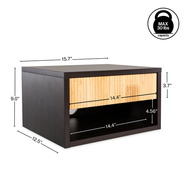 Dimension Image Black/Light Oak