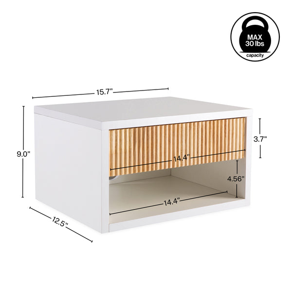 Dimension Image White/Light Oak (Set of 2)