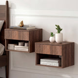 Jdav 15.71" Mid-Century Modern Floating Wall Mounted Nightstand with Soft-Close Drawer and Cable Hole