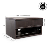 Jdav 15.71" Mid-Century Modern Floating Wall Mounted Nightstand with Soft-Close Drawer and Cable Hole