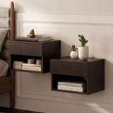 Jdav 15.71" Mid-Century Modern Floating Wall Mounted Nightstand with Soft-Close Drawer and Cable Hole