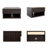 Jdav 15.71" Mid-Century Modern Floating Wall Mounted Nightstand with Soft-Close Drawer and Cable Hole