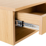 Jdav 15.71" Mid-Century Modern Floating Wall Mounted Nightstand with Soft-Close Drawer and Cable Hole