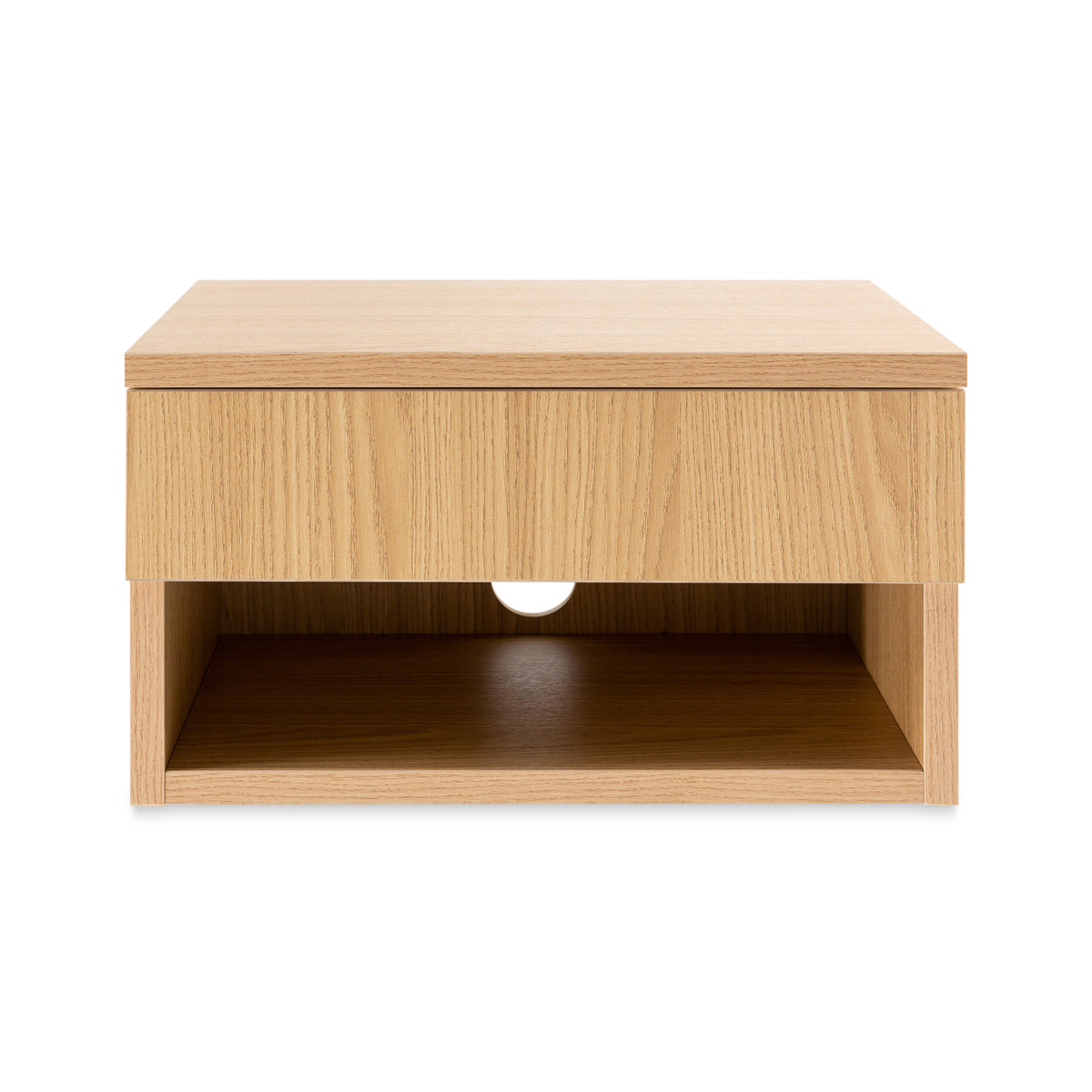 Jdav 15.71" Mid-Century Modern Floating Wall Mounted Nightstand with Soft-Close Drawer and Cable Hole