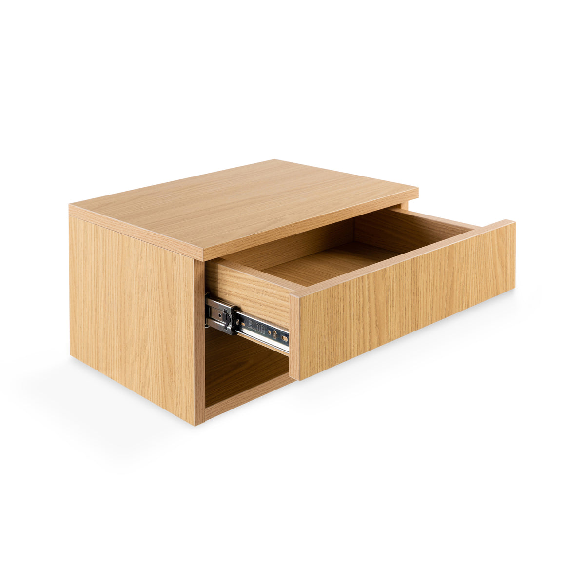 Jdav 15.71" Mid-Century Modern Floating Wall Mounted Nightstand with Soft-Close Drawer and Cable Hole