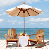Hausa Outdoor Patio Classic Acacia Wood Adirondack Rocking Chair