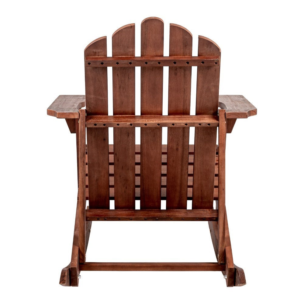 Hausa Outdoor Patio Classic Acacia Wood Adirondack Rocking Chair