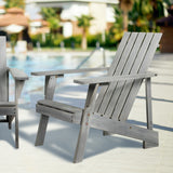 Sandy Outdoor Patio Modern Acacia Wood Adirondack Chair
