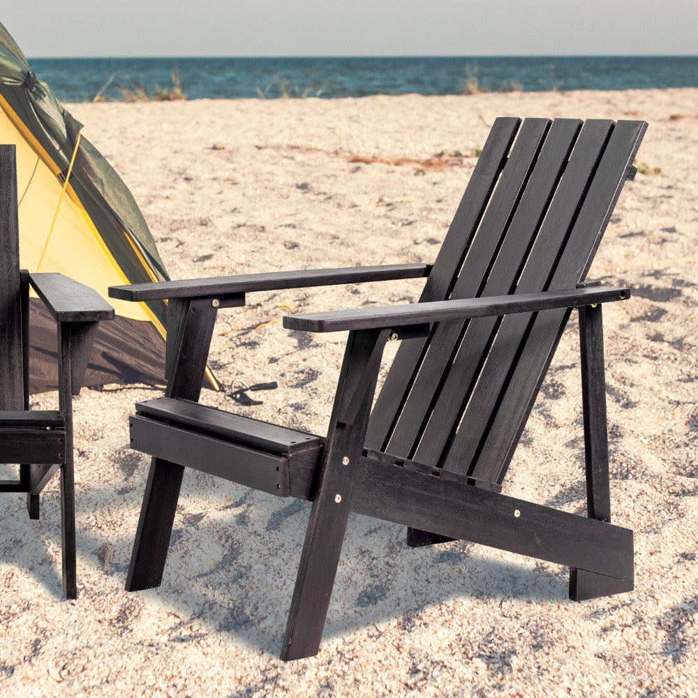 Sandy Outdoor Patio Modern Acacia Wood Adirondack Chair