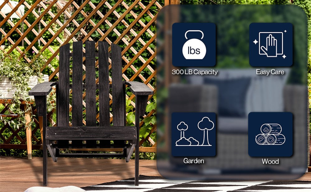 Swami Outdoor Patio Acacia Wood Adirondack Chair