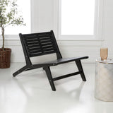 Pace Mid-Century Modern Wood Armless Outdoor Patio Chair