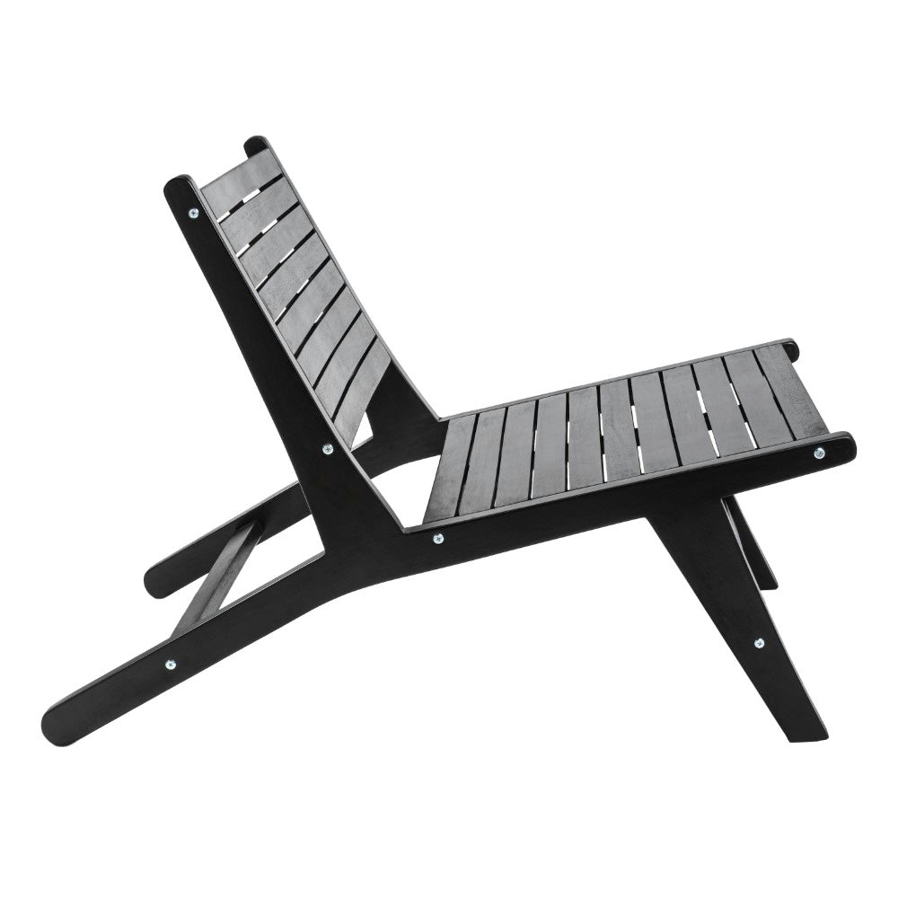Pace Mid-Century Modern Wood Armless Outdoor Patio Chair