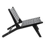 Pace Mid-Century Modern Wood Armless Outdoor Patio Chair