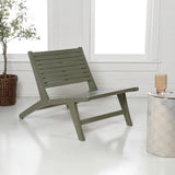 Pace Mid-Century Modern Wood Armless Outdoor Patio Chair