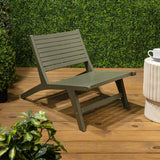 Pace Mid-Century Modern Wood Armless Outdoor Patio Chair
