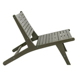Pace Mid-Century Modern Wood Armless Outdoor Patio Chair