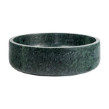 Laurel 9 in. Contemporary Round Heavyweight Solid Marble with Non-Slip Base Pet Food and Water Bowl - Green