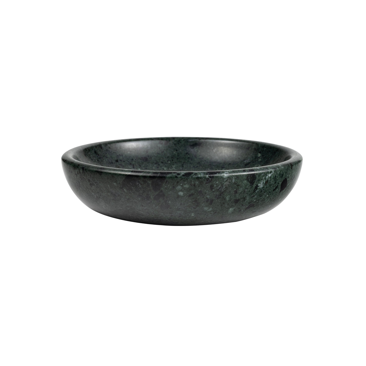Mae 6 in. Contemporary Round Heavyweight Solid Marble with Non-Slip Base Pet Food and Water Bowl - Green