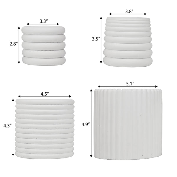 Dimension Image Matte White (Set of 4)