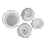 Arvo Modern Minimalist Handmade Concrete Organic Sculptural Cylinder and Round Planter Set with Drainage Holes