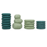 Zyra Modern Minimalist Handmade Concrete Stacked Ring Planter Set with Drainage Holes