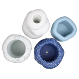 Zyra Modern Minimalist Handmade Concrete Stacked Ring Planter Set with Drainage Holes