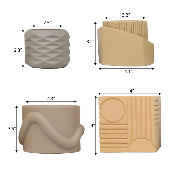 Dimension Image Matte Earthy Neutral (Set of 4)