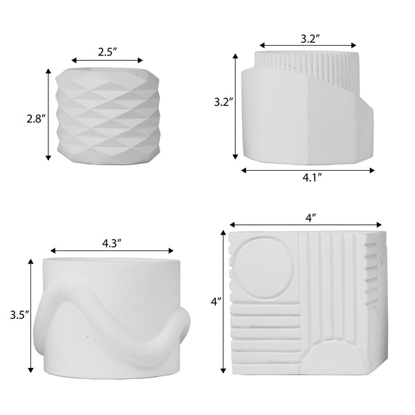 Dimension Image Matte White (Set of 4)