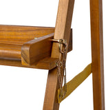 Hollis 26.5"W x 22"D x 36"H 3-Tier Acacia Wood Indoor/Outdoor Foldable Compact Freestanding Ladder Plant Stand Display Rack Shelf