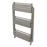 Hollis 26.5"W x 22"D x 36"H 3-Tier Acacia Wood Indoor/Outdoor Foldable Compact Freestanding Ladder Plant Stand Display Rack Shelf