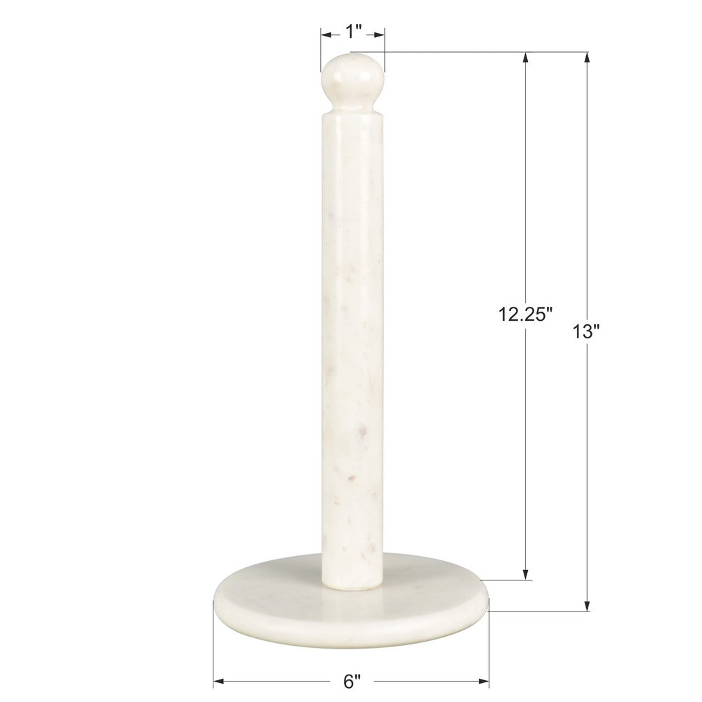 Margot Vintage Classic Marble with Non Slip Weighted Base Paper Towel Holder