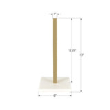 Jules Modern Glam Square Metal and Non Slip Weighted Marble Base Paper Towel Holder