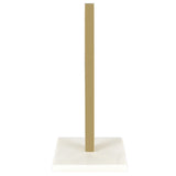 Jules Modern Glam Square Metal and Non Slip Weighted Marble Base Paper Towel Holder