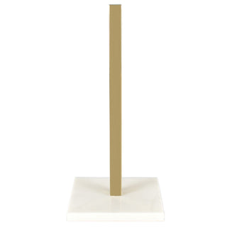 Jules Modern Glam Square Metal and Non Slip Weighted Marble Base Paper Towel Holder