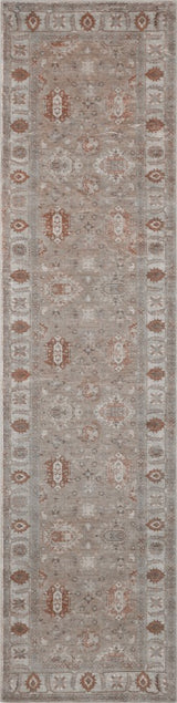 Maplecrest Oushak Style Distressed Border Non-slip Machine-washable Area Rug