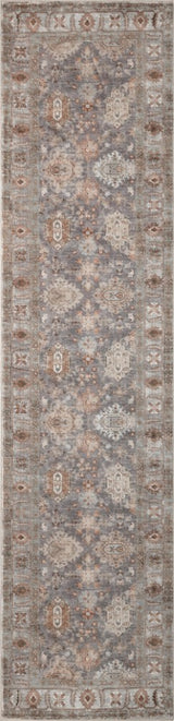 Maplecrest Oushak Style Distressed Border Non-slip Machine-washable Area Rug