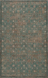 Pinehollow Distressed All-over Floral Border Non-slip Machine-washable Area Rug