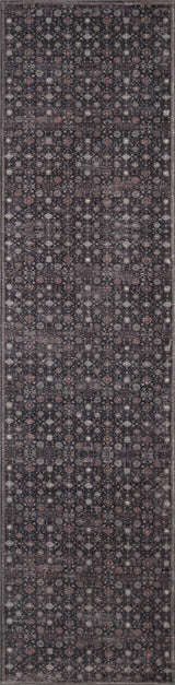Pinehollow Distressed All-over Floral Border Non-slip Machine-washable Area Rug