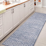 Pinehollow Distressed All-over Floral Border Non-slip Machine-washable Area Rug
