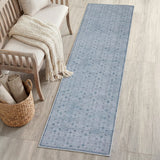 Pinehollow Distressed All-over Floral Border Non-slip Machine-washable Area Rug