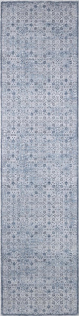 Pinehollow Distressed All-over Floral Border Non-slip Machine-washable Area Rug