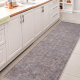 Pinehollow Distressed All-over Floral Border Non-slip Machine-washable Area Rug