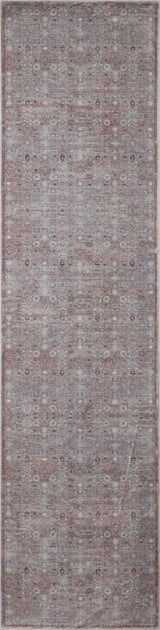Pinehollow Distressed All-over Floral Border Non-slip Machine-washable Area Rug