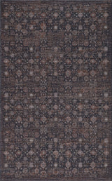 Pinehollow Distressed All-over Floral Border Non-slip Machine-washable Area Rug