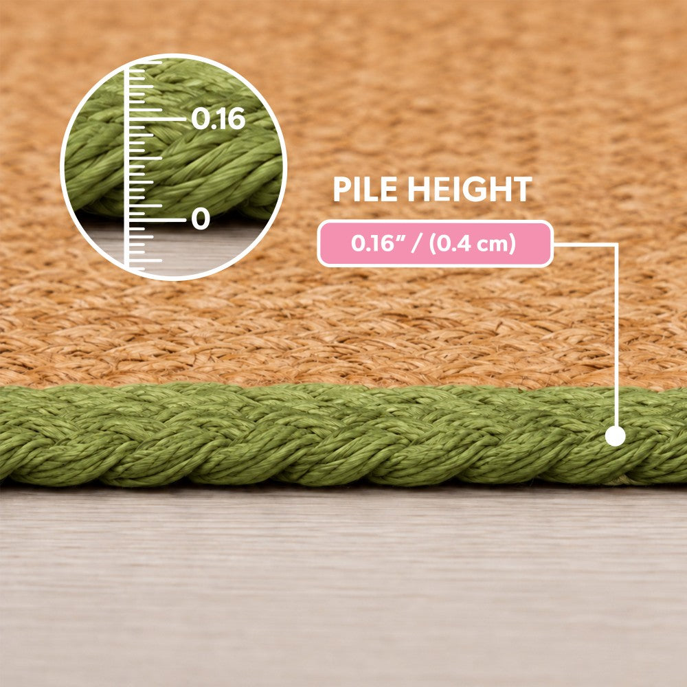 Petzi 24 in. x 16 in. Rustic Bone Shaped Hand Braided Natural Jute Pet Feeding Mat
