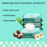 LickUp Hydrating Hypoallergenic Unscented Dog Grooming Wipes with Aloe Vera, Chamomile, and Shea Butter