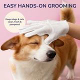 PetZip Dog Grooming Soft Glove Hypoallergenic Wipes for Dogs and Cats